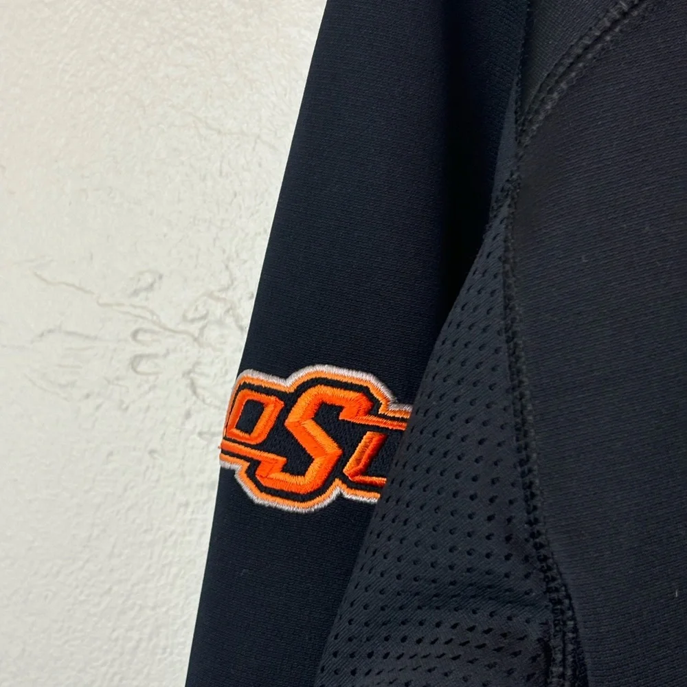 NIKE OSU Oklahoma State University Cowboys Pokes Black Full Zip Jacket Hood Mens